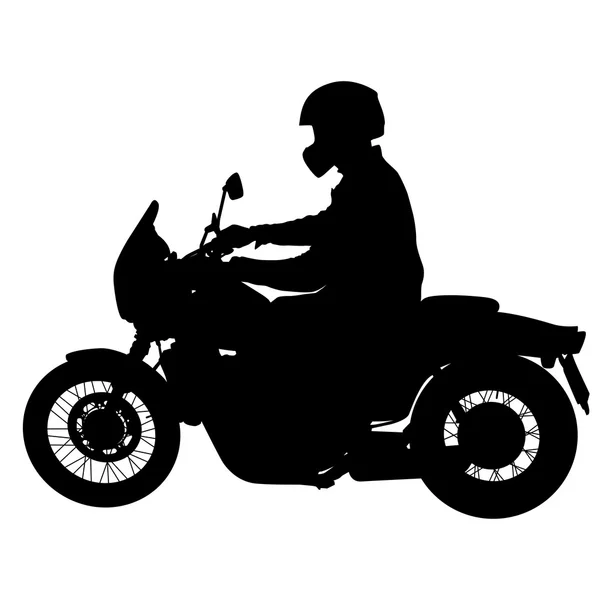 Rider participă la campionatul Motocross. Ilustrație vectorială — Vector de stoc