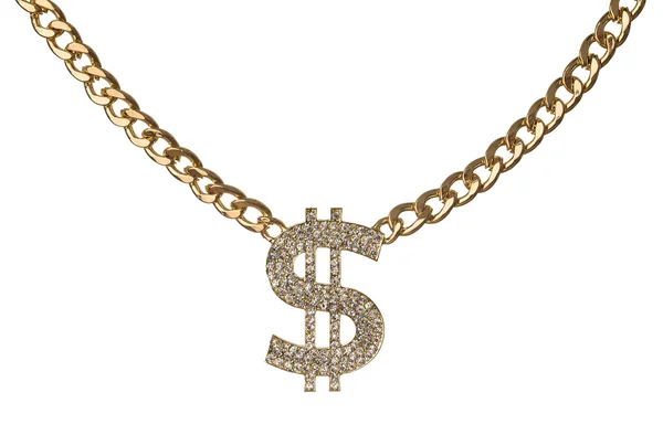 Collar de oro dólar — Foto de Stock