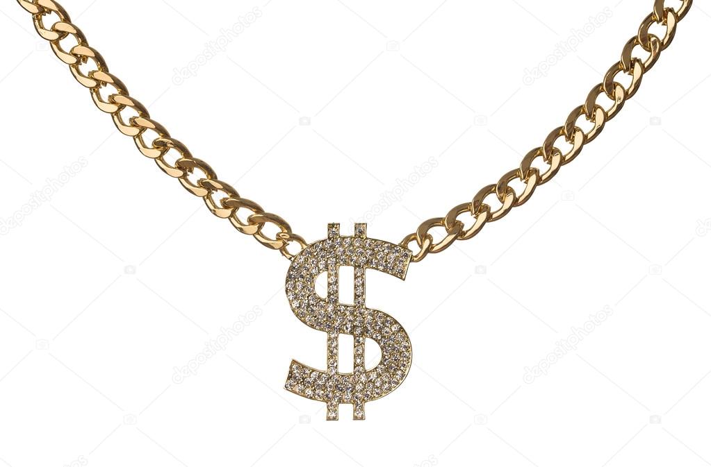 Zlatý náhrdelník dolar — Stock Fotografie © Rangizzz 102320046