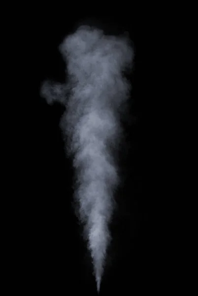 Fumaça Isolada Fundo Preto — Fotografia de Stock