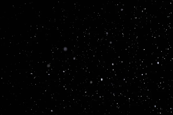 Winter Hintergrund Echter Schnee Isoliert Auf Reinem Schwarzen Hintergrund lizenzfreie Stockbilder