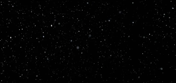 Winter Hintergrund Echter Schnee Isoliert Auf Reinem Schwarzen Hintergrund Stockfoto