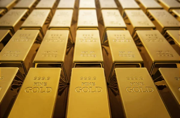 Goldbarren Hintergrund Mit Kopierraum Stockbild