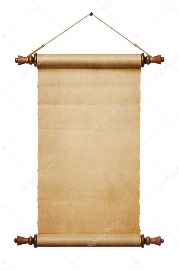 Blank paper scroll