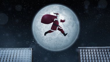 Noel Baba geceleri çatıları arasında atlama