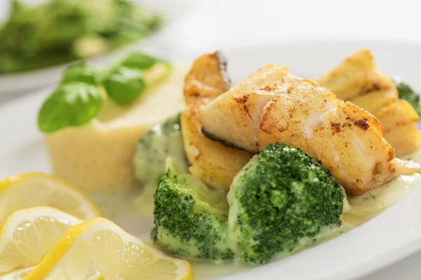 Grilled cod fish — Stock Photo, Image