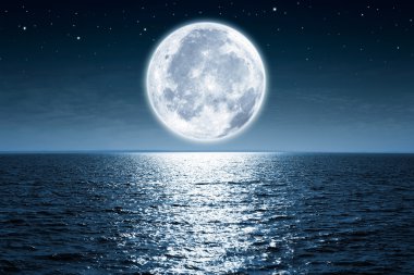 Close up of a full moon clipart