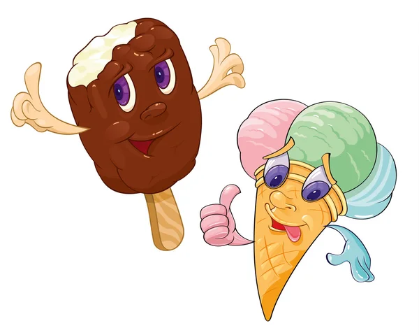 Cheerful ice cream Vector Graphics