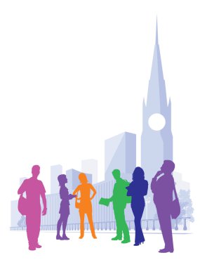 genç öğrenciler açık havada