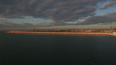 Valencia İspanya sabah liman cruise ship den filme