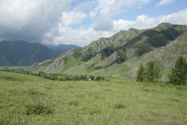 Altay bölgesi Rusya dağ manzaraları
