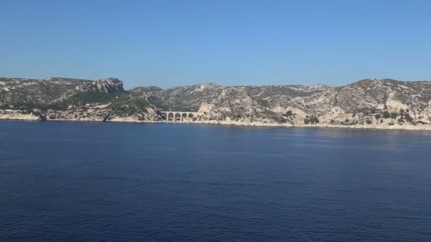 Marseille France French riviera sea coast line — Stock Video