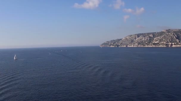 Marseille France French riviera sea coast line — Stock Video