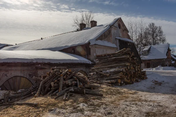 Eski Letonca ev Krimulda Sigulda Letonya Latvija — Stok fotoğraf