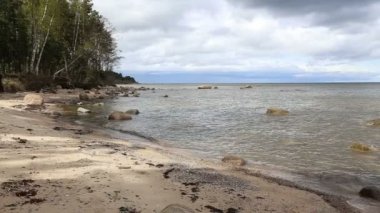 Baltık Denizi sahil plaj Kurzeme Roja