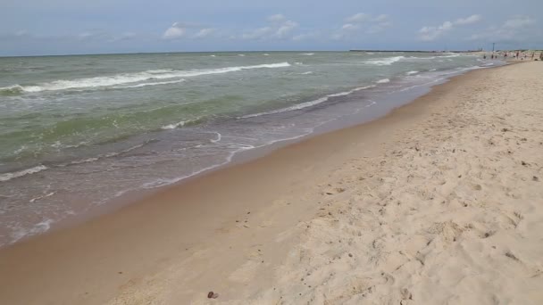 Mer Baltique vagues Ventspils Lettonie vidéo — Video