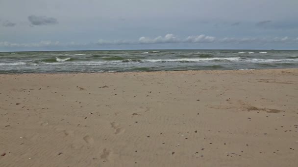 Baltic Sea waves Ventspils Latvia video — Stock Video