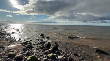 Baltık deniz plajı yaz dalgaları jurmala latvia