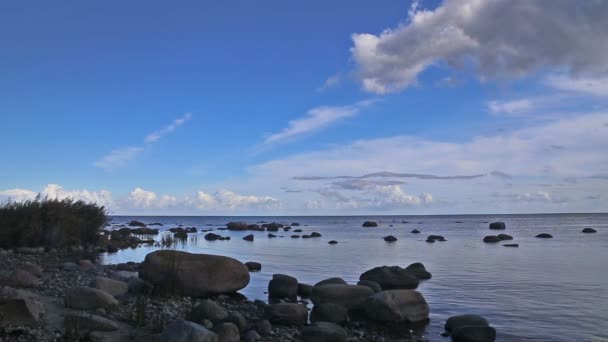 Mar Baltico spiaggia costa Kurzeme Roja — Video Stock