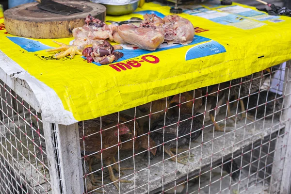 Fleischmarkt in Rangun — Stockfoto