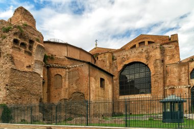 Ruins of the baths of Diocletian in Rome clipart