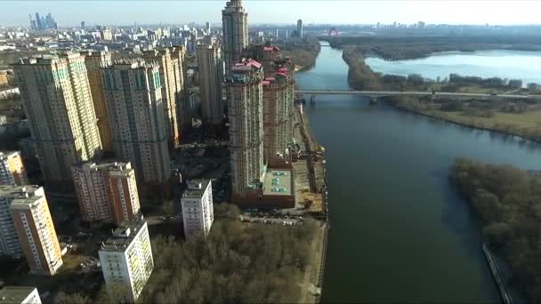 Widok z lotu ptaka Moskwa — Wideo stockowe