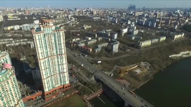 Aerial view of Moscow — Stock Video