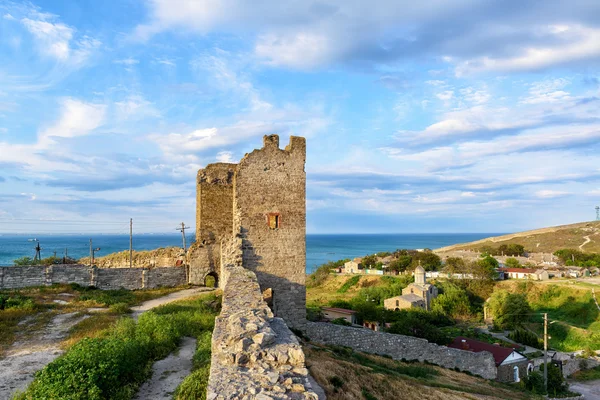 Fortezza genovese in eodosia, Crimea — Foto Stock