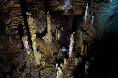 Karst cave in Chatyr-Dah mountain in Crimea clipart