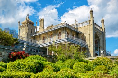 Vorontsov Palace in the town of Alupka, Crimea clipart
