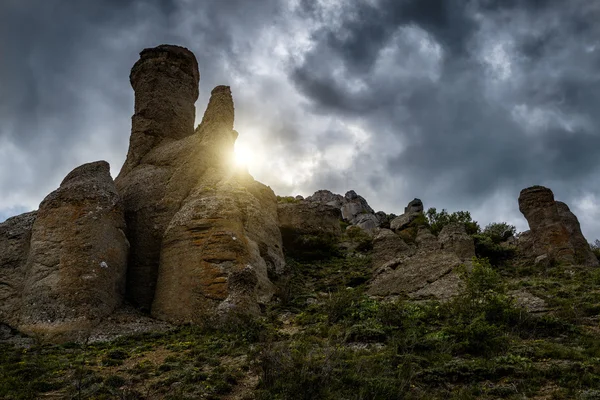 Skalní útvary hory Demerdji, Krym — Stock fotografie