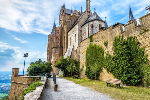 Castello Hohenzollern Germania Europa Questo Castello Sulla Cima Della Montagna — Foto Stock