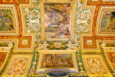 tavan Vatikan müzelerinden coğrafi Galeri