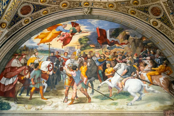 The fresco of the 16th century in the Vatican Museum — Stock Photo, Image