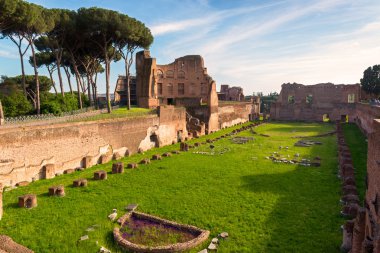 Roma'daki palatine Tepesi'nde domitian stadyum görünümü