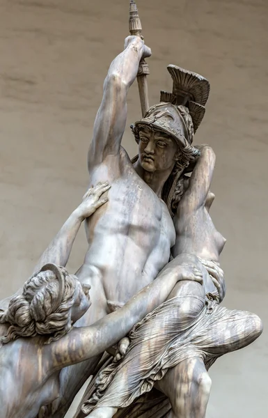Sochařství renesance v piazza della signoria v florenc — Stock fotografie