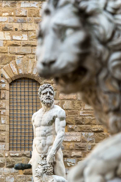 Escultura del Renacimiento en Piazza della Signoria en Florenc —  Fotos de Stock