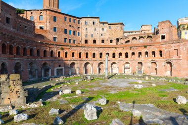 Forum and market of Trajan in Rome clipart