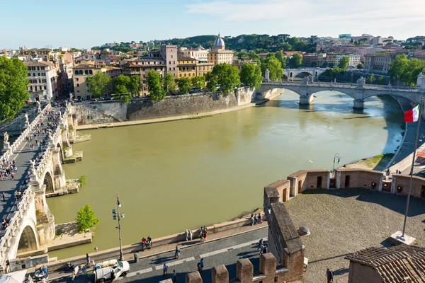 Pohled na Řím z Castel Sant Angelo — Stock fotografie