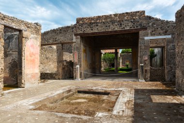 Pompei, İtalya bir ev kalıntıları