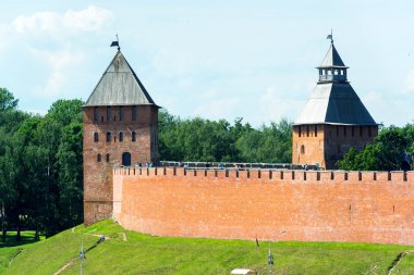Veliky Novgorod (Novgorod büyük Kremlin duvarları)