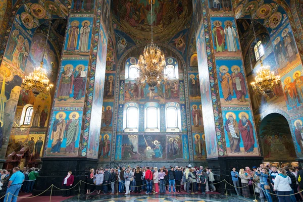 Interieur van de kerk van de Verlosser op het Bloed Spilled, Sint-Petersburg — Stockfoto