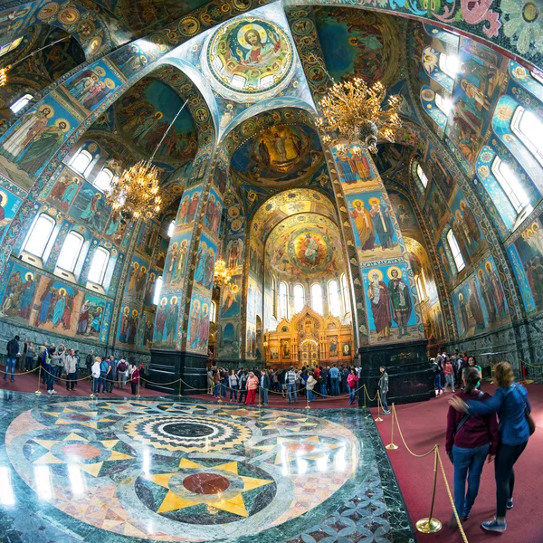Interior of Church of the Savior on Spilled Blood, St Petersburg — Stock Photo, Image