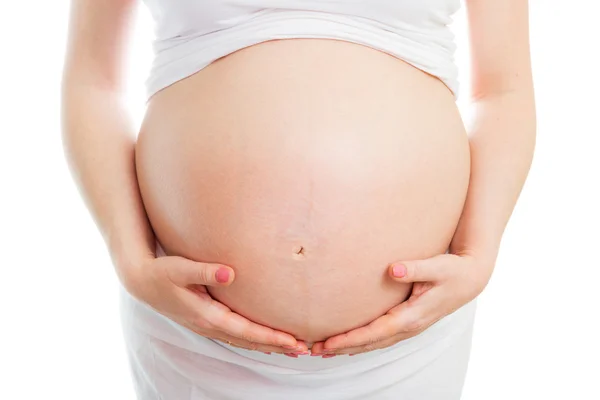 En söt gravid mage — Stockfoto