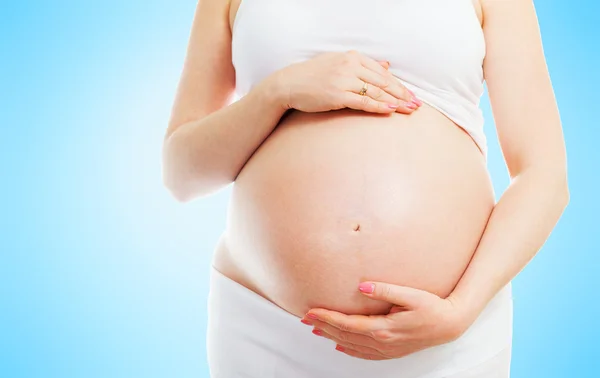 En söt gravid mage — Stockfoto