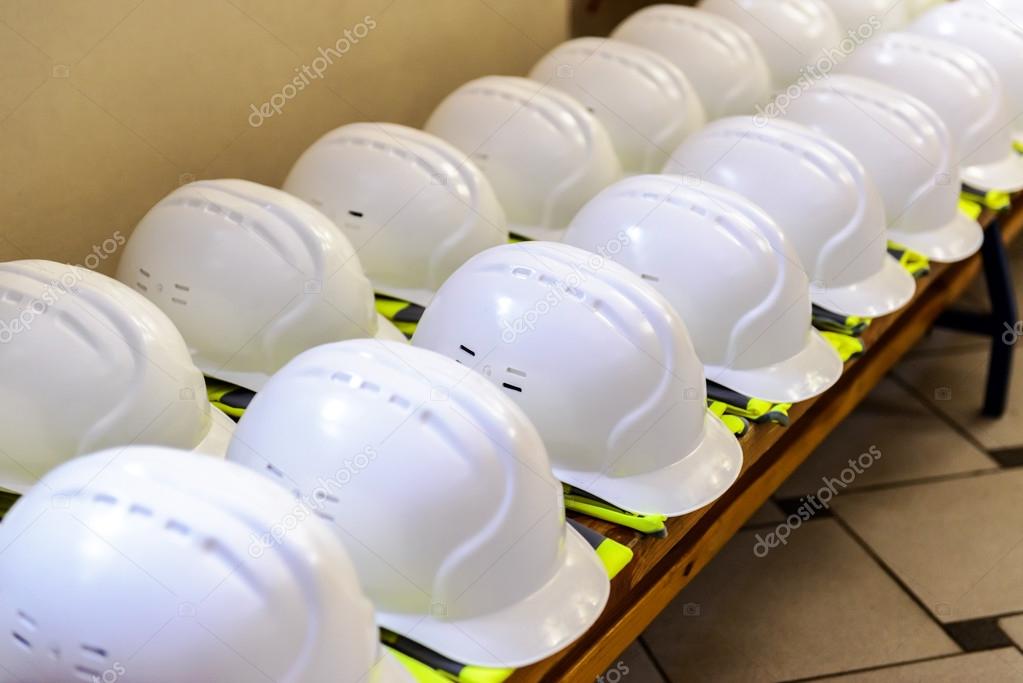 Construction helmets and uniforms