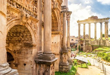 N Roma İmparatoru Septimius Severus kemeri
