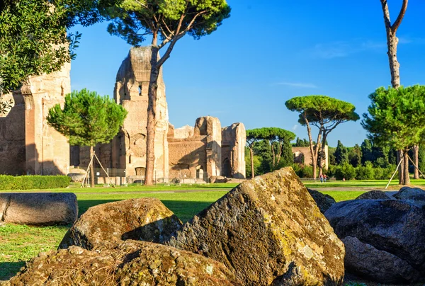 Le rovine delle Terme di Caracalla a Roma — Foto Stock