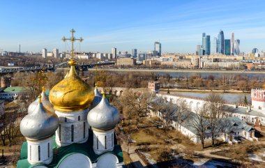 Moskova görünümünden Novodevichy Manastırı