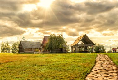 Suzdal geleneksel Rus köyünde